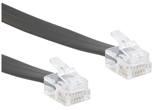 50 Ft Loconet DCC Cable With RJ12 Plugs - Handmade For Digitrax, NCE, Walthers