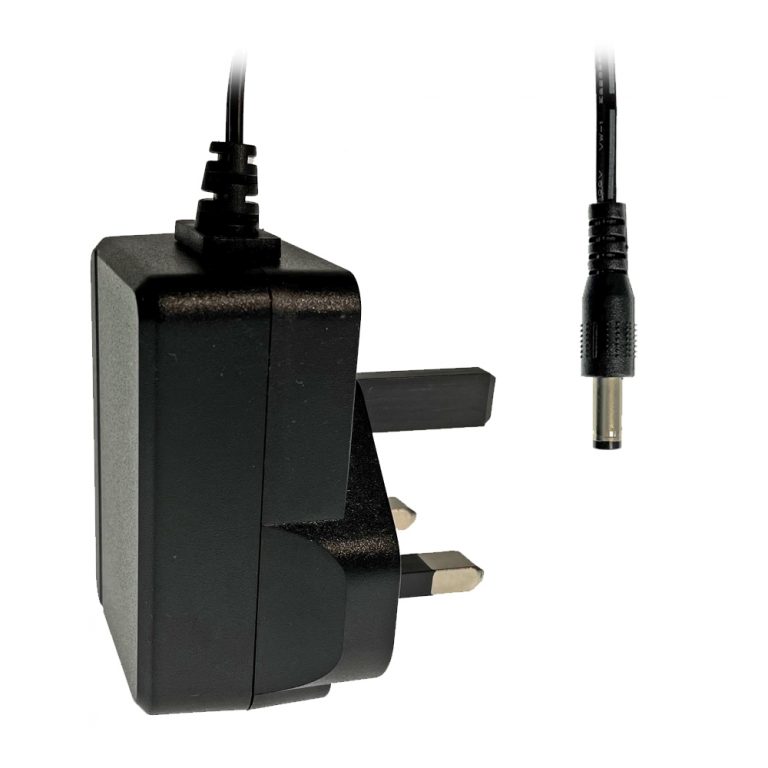 12V DC 1A Plug In Power Supply Plug top type 2.1mm Male plug Model