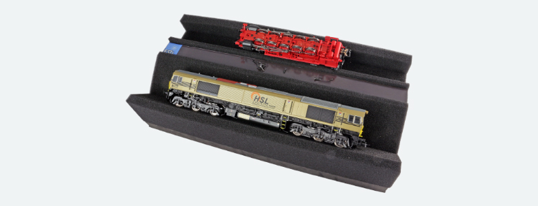Premium Foam Train Service Tray, with Magnetic Storage Recess